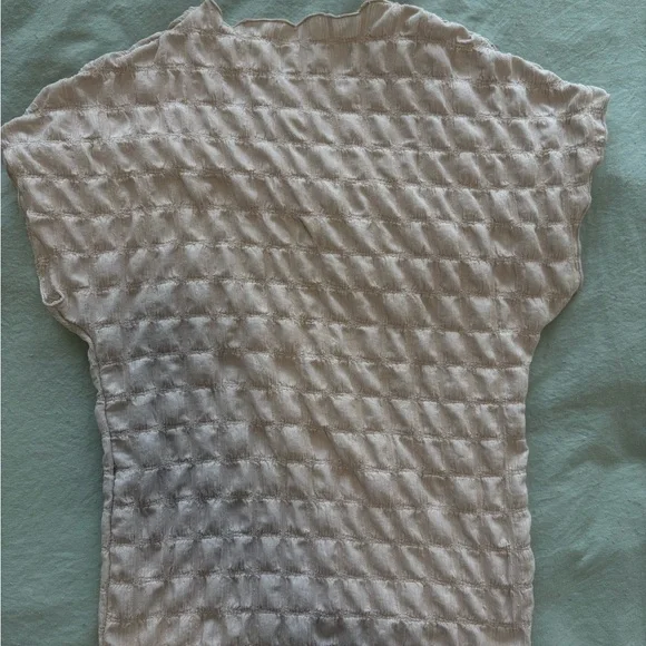 Beige Bubble Textured Top - Picture 3 of 3